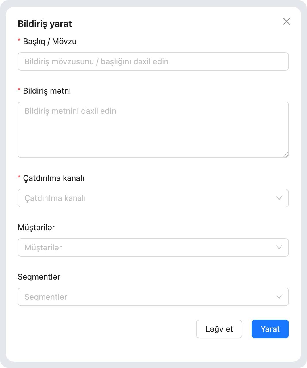 Müştərilərlə ünsiyyət kanalları image