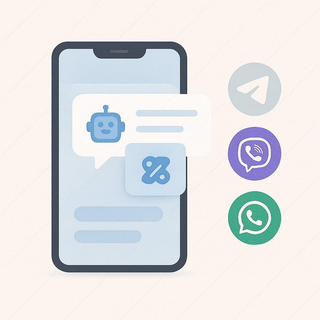 Notifications in Telegram, Viber, WhatsApp image