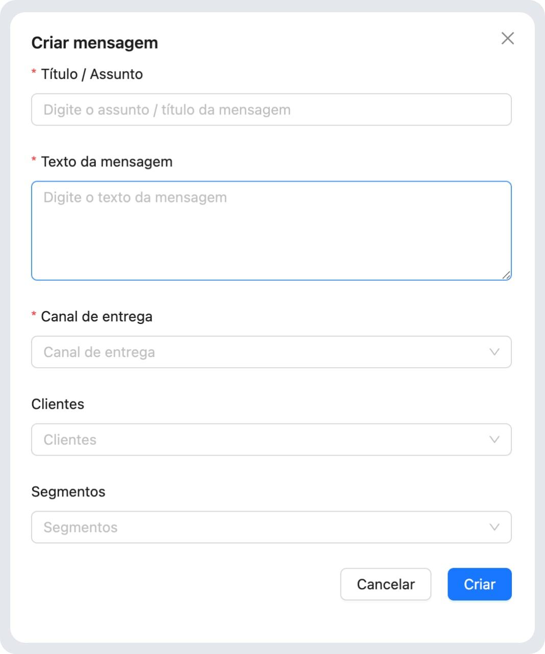 Canais de comunicação com clientes image